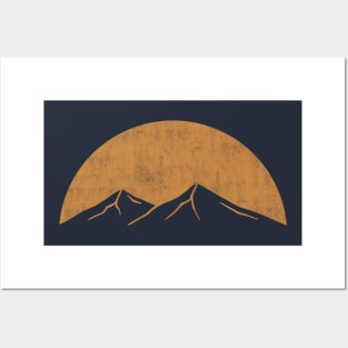Mountains - Golden Version Posters and Art